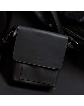 Мужская сумка планшет на ремне из кожи DARTON ALFRED Black Onyx фото 3