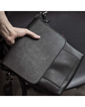 Мужская сумка планшет на ремне из кожи DARTON ALFRED Black Onyx фото 1