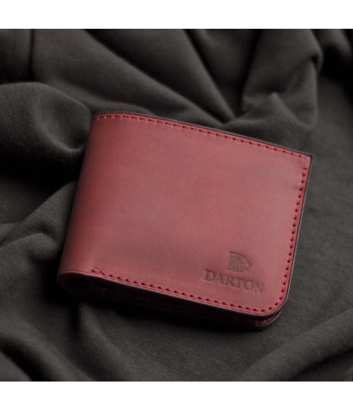 Красный кожаный бумажник DARTON MR. BIFOLD Deep Red
