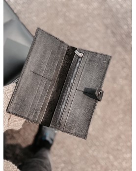 Кожаный кошелек мужской ручной работы DARTON PRIMO Black Arabica фото внутри