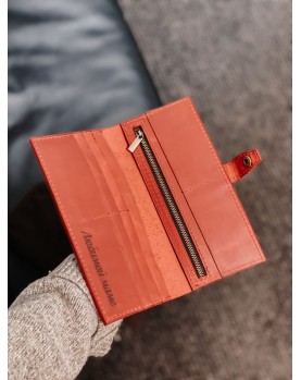 Кожаный кошелек с гравировкой DARTON PRIMO Deep Red
