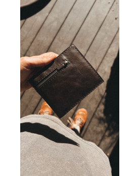 Мужское портмоне на магнитах URBAN Коричневый Глянец- ФОТО 1