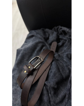 Мужской ремень из натуральной кожи DARTON Strong Dark Chocolate фото 2
