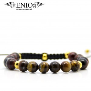 Браслет из тигрового глаза ENIO DESIGN ED-0213-SH фото 1 Браслет из тигрового глаза ENIO DESIGN ED-0213-SH фото 1